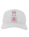 Cute Easter Bunny - Pink Adult Baseball Cap Hat by TooLoud-Baseball Cap-TooLoud-White-One Size-Davson Sales
