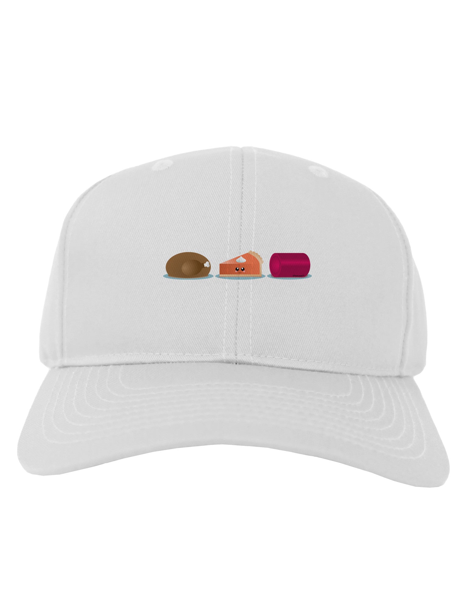 Cute Thanksgiving Food Adult Baseball Cap Hat-Baseball Cap-TooLoud-White-One Size-Davson Sales