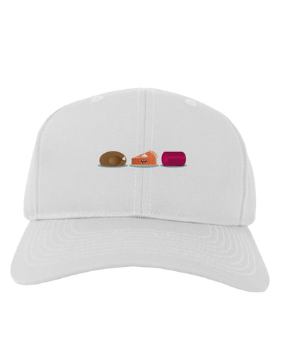 Cute Thanksgiving Food Adult Baseball Cap Hat-Baseball Cap-TooLoud-White-One Size-Davson Sales