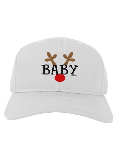 Matching Family Christmas Design - Reindeer - Baby Adult Baseball Cap Hat by TooLoud-Baseball Cap-TooLoud-White-One Size-Davson Sales