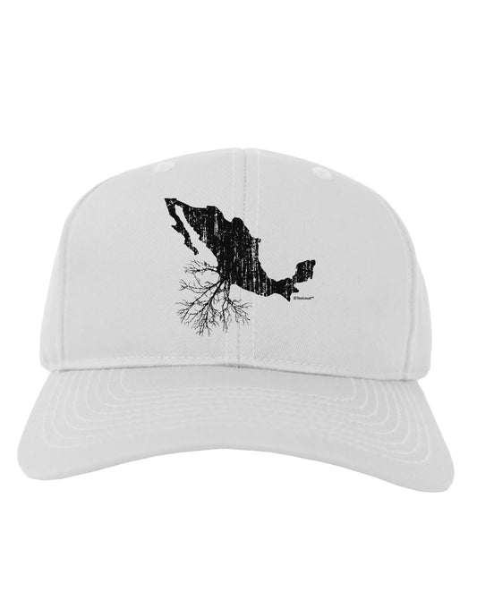 Mexican Roots Design - Distressed Adult Baseball Cap Hat by TooLoud-Baseball Cap-TooLoud-White-One Size-Davson Sales