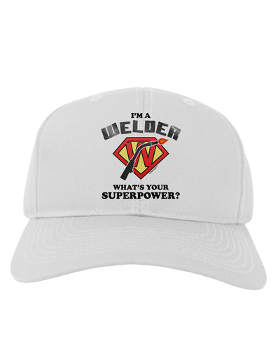 TooLoud Welder - Superpower Adult Baseball Cap Hat-Baseball Cap-TooLoud-White-One Size-Davson Sales