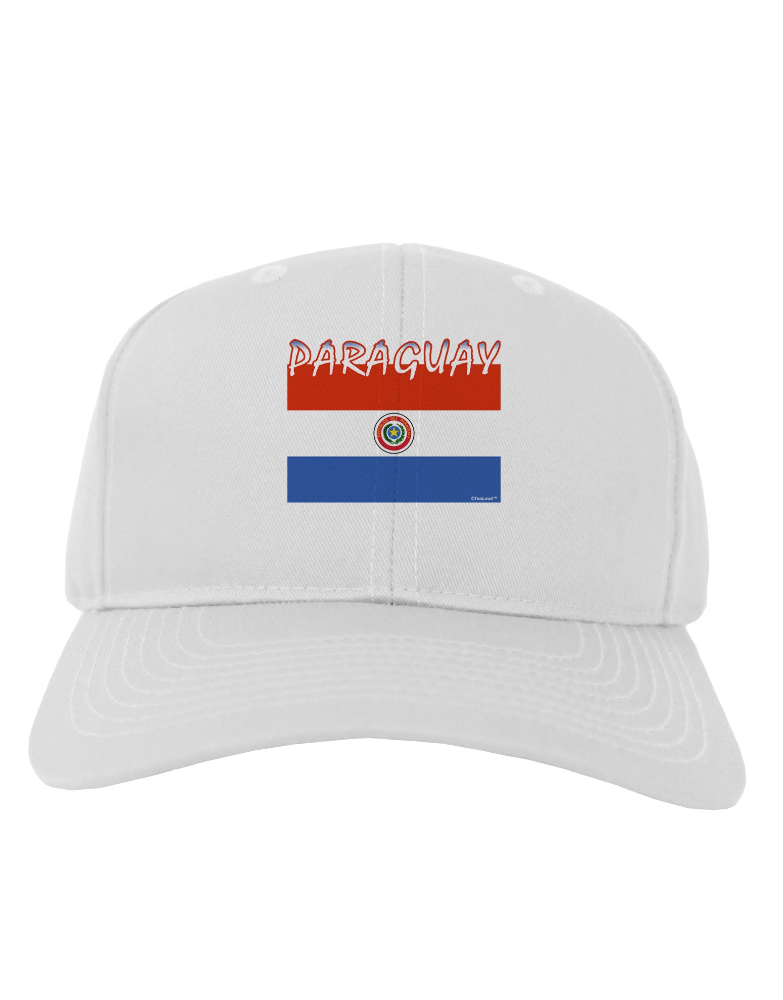 Paraguay Flag Adult Baseball Cap Hat-Baseball Cap-TooLoud-White-One Size-Davson Sales