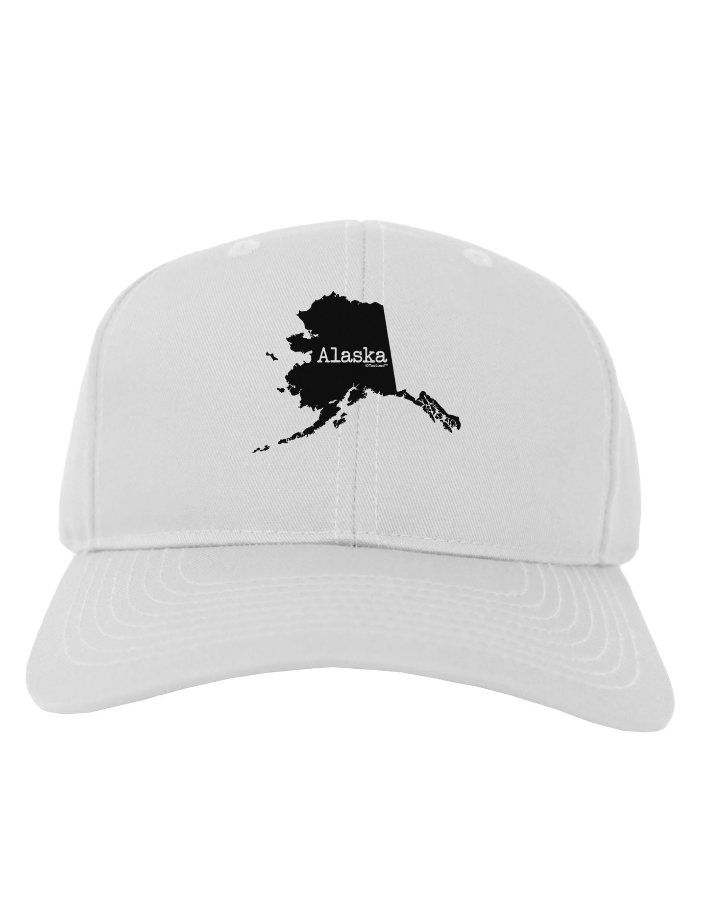 Alaska - United States Shape Adult Baseball Cap Hat by TooLoud-Baseball Cap-TooLoud-White-One Size-Davson Sales