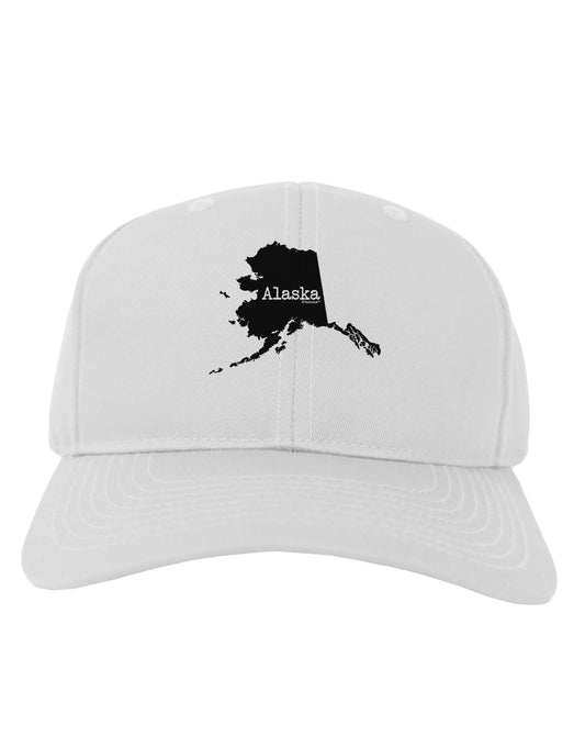 Alaska - United States Shape Adult Baseball Cap Hat by TooLoud-Baseball Cap-TooLoud-White-One Size-Davson Sales