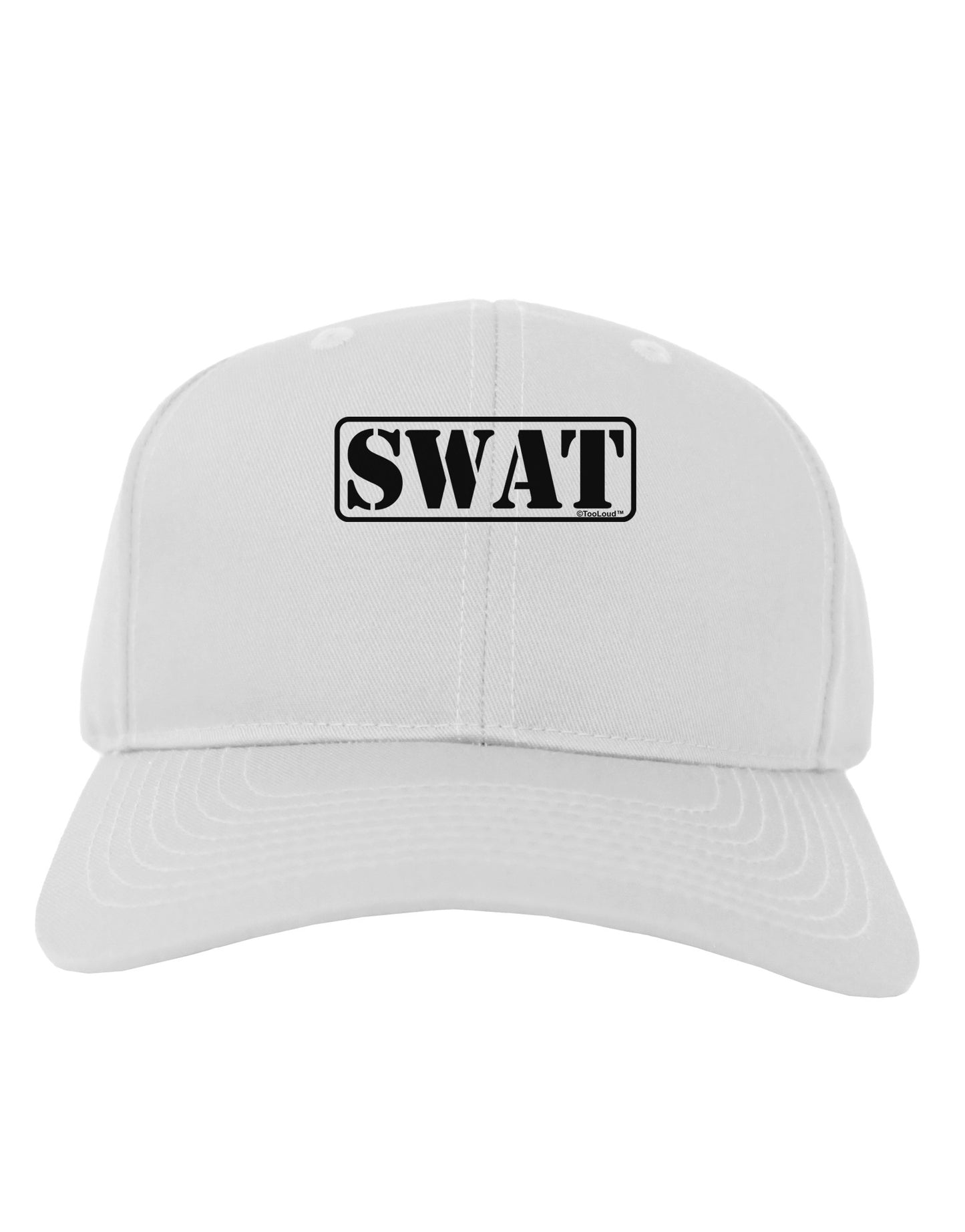 SWAT Team Logo - Text #2 Adult Baseball Cap Hat by TooLoud-Baseball Cap-TooLoud-White-One Size-Davson Sales