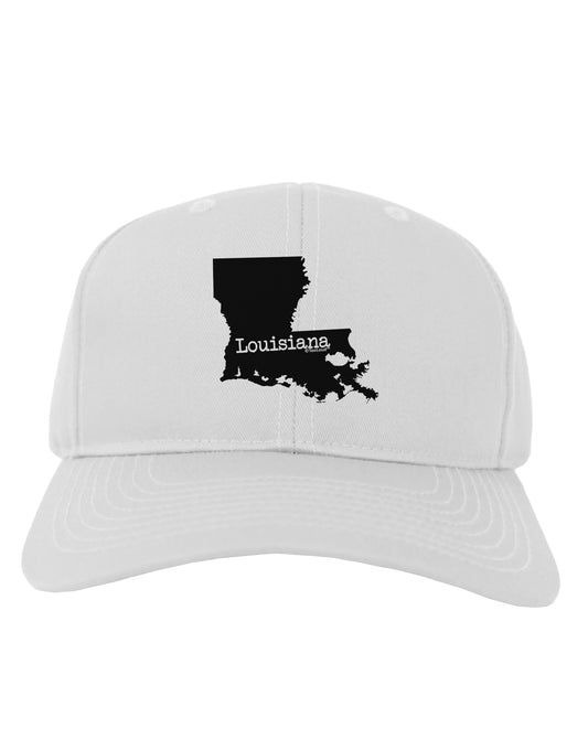 Louisiana - United States Shape Adult Baseball Cap Hat by TooLoud-Baseball Cap-TooLoud-White-One Size-Davson Sales
