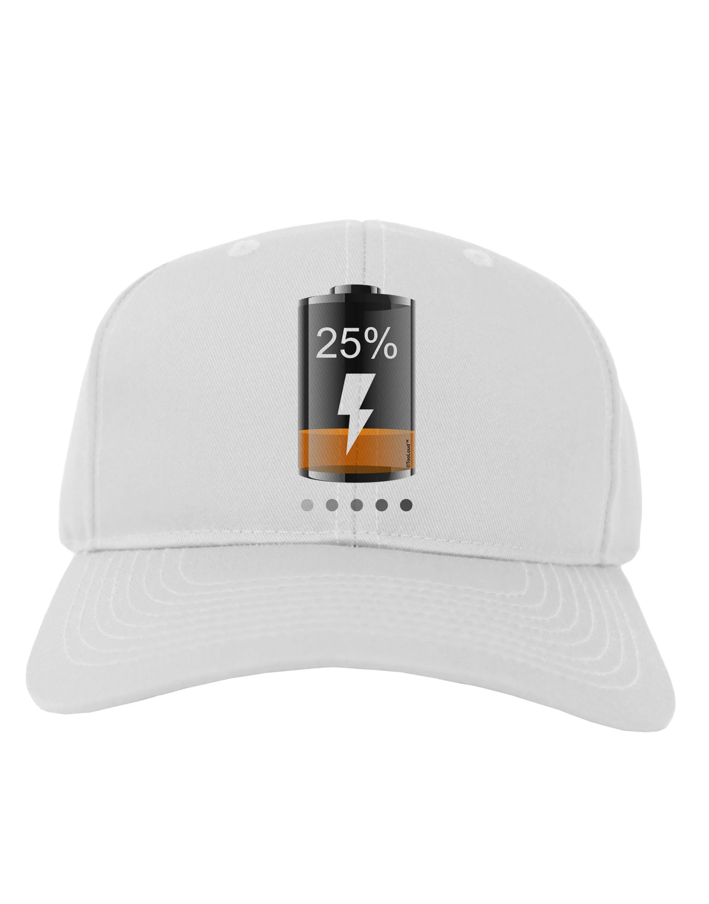 Low Energy 25 Percent Adult Baseball Cap Hat-Baseball Cap-TooLoud-White-One Size-Davson Sales