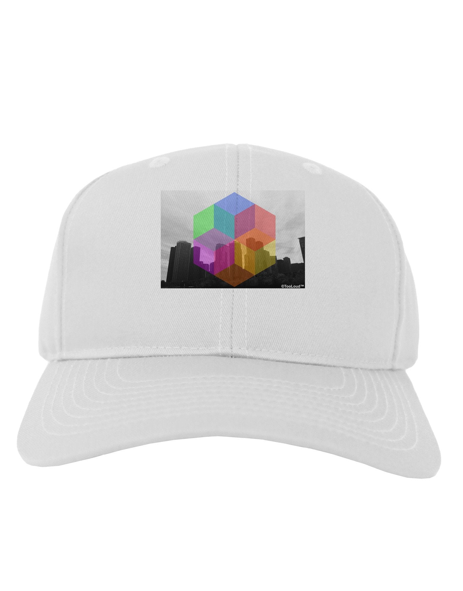 Chicago Abstract Adult Baseball Cap Hat-Baseball Cap-TooLoud-White-One Size-Davson Sales