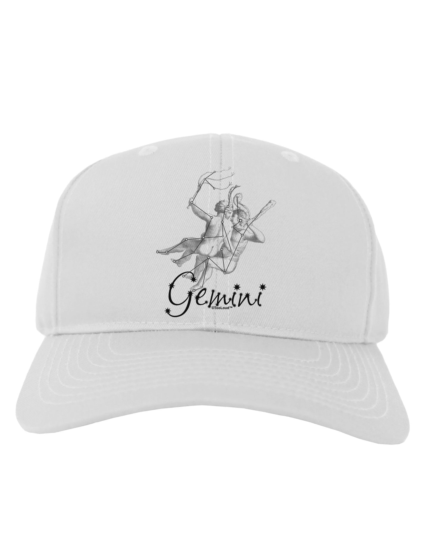 Gemini Constellation Adult Baseball Cap Hat-Baseball Cap-TooLoud-White-One Size-Davson Sales