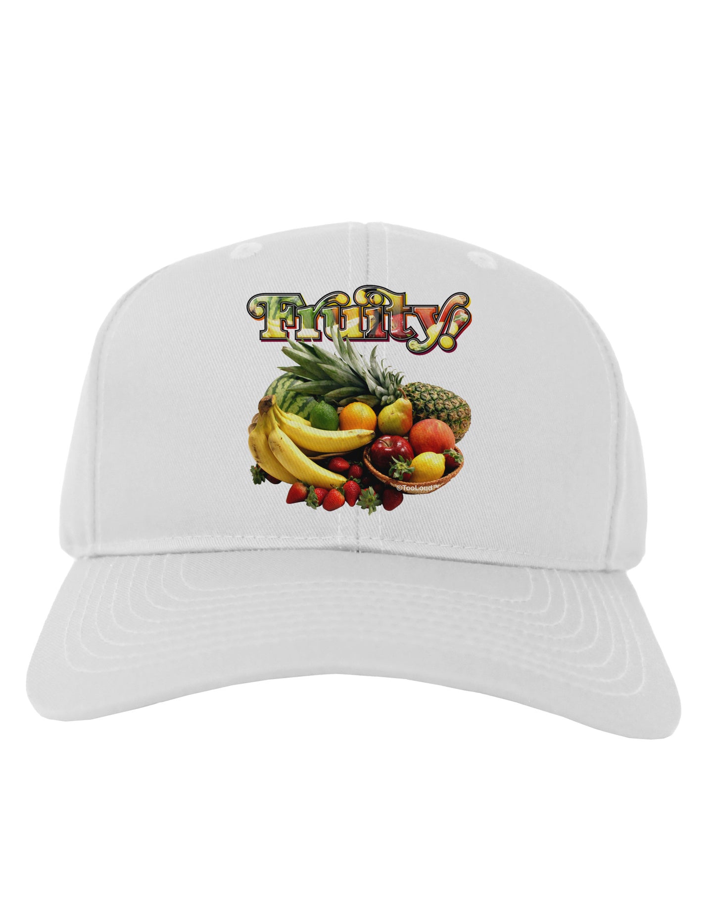 Fruity Fruit Basket 2 Adult Baseball Cap Hat-Baseball Cap-TooLoud-White-One Size-Davson Sales