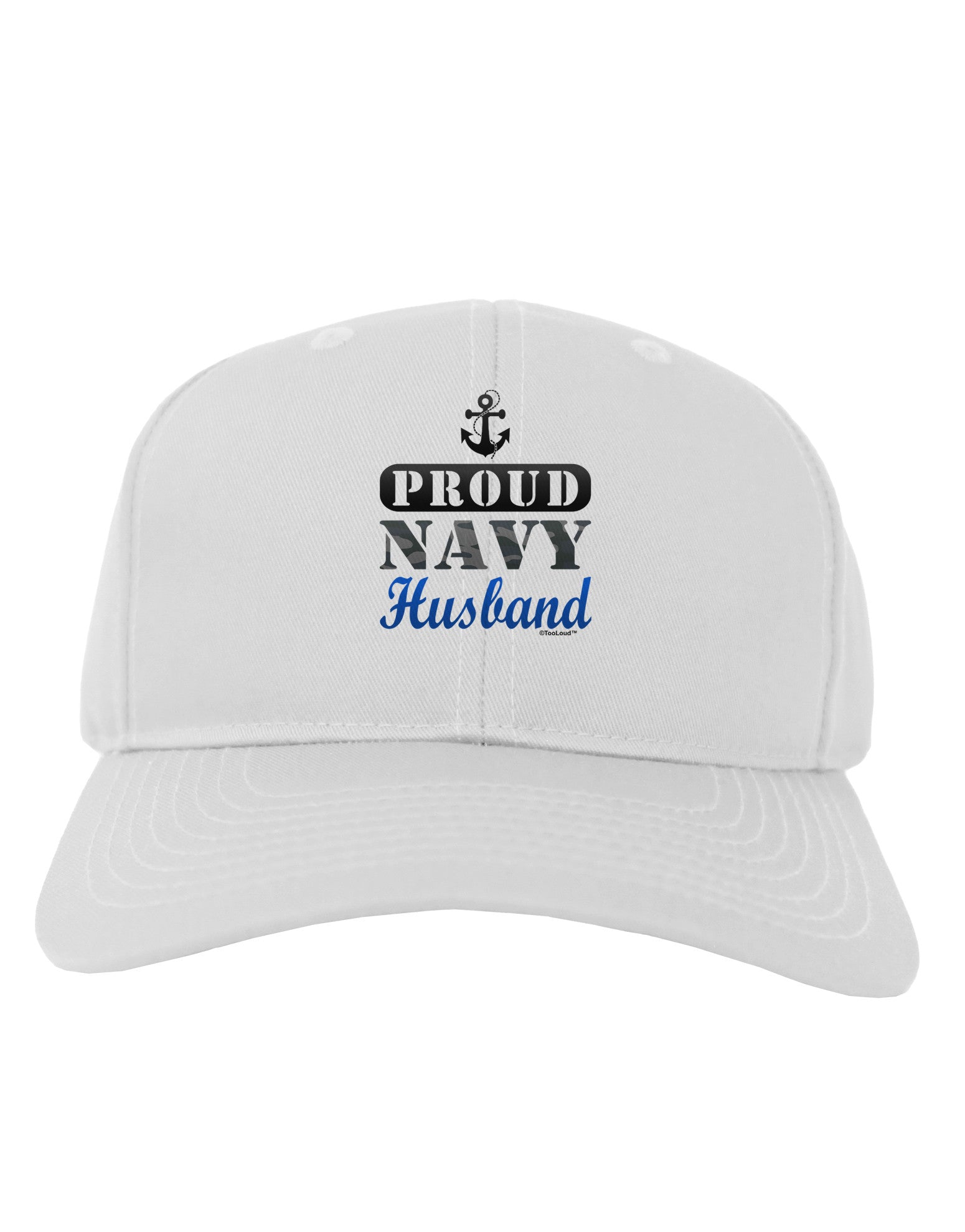 Proud Navy Husband Adult Baseball Cap Hat-Baseball Cap-TooLoud-White-One Size-Davson Sales