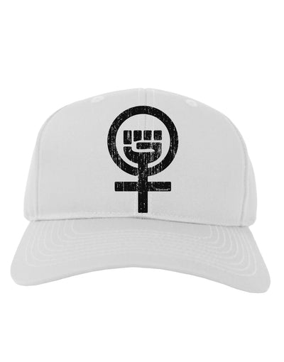 Distressed Feminism Symbol Adult Baseball Cap Hat-Baseball Cap-TooLoud-White-One Size-Davson Sales