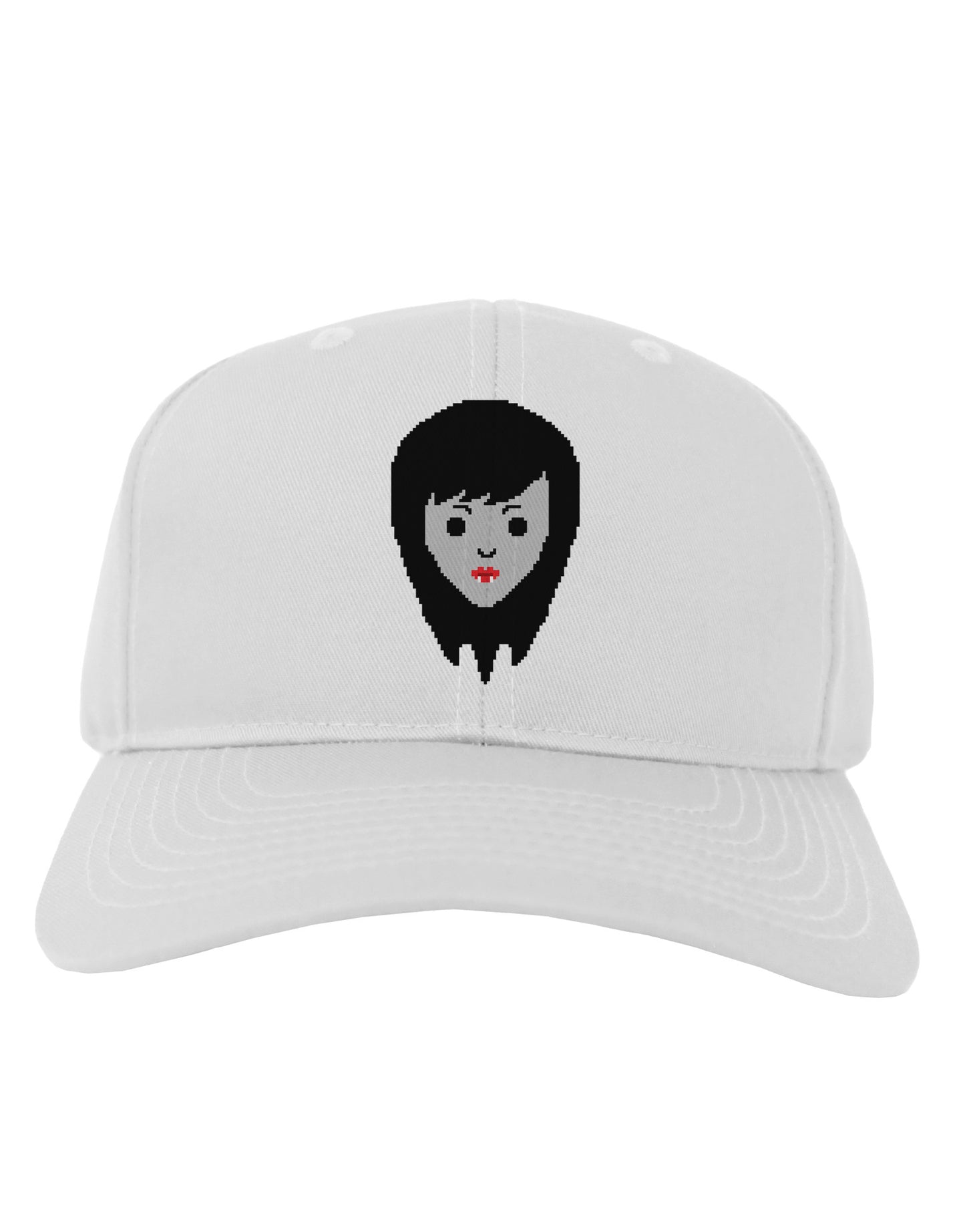 Cute Pixel Vampire Female Adult Baseball Cap Hat-Baseball Cap-TooLoud-White-One Size-Davson Sales