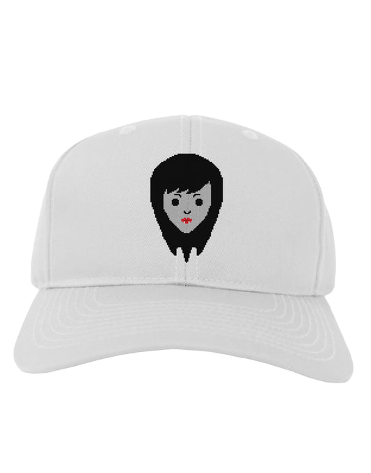 Cute Pixel Vampire Female Adult Baseball Cap Hat-Baseball Cap-TooLoud-White-One Size-Davson Sales