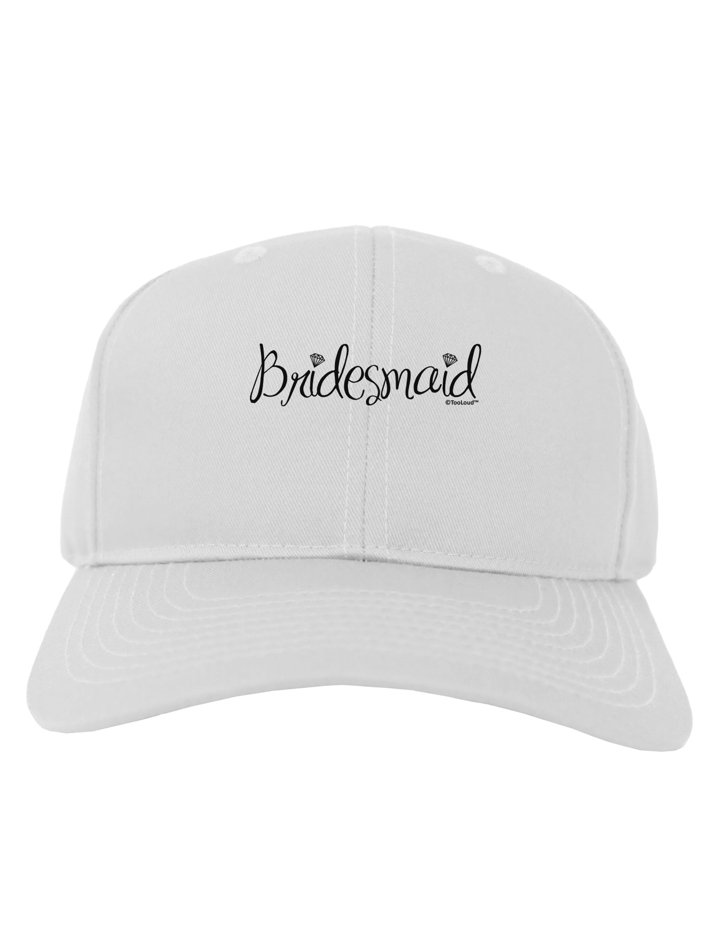Bridesmaid Design - Diamonds Adult Baseball Cap Hat-Baseball Cap-TooLoud-White-One Size-Davson Sales