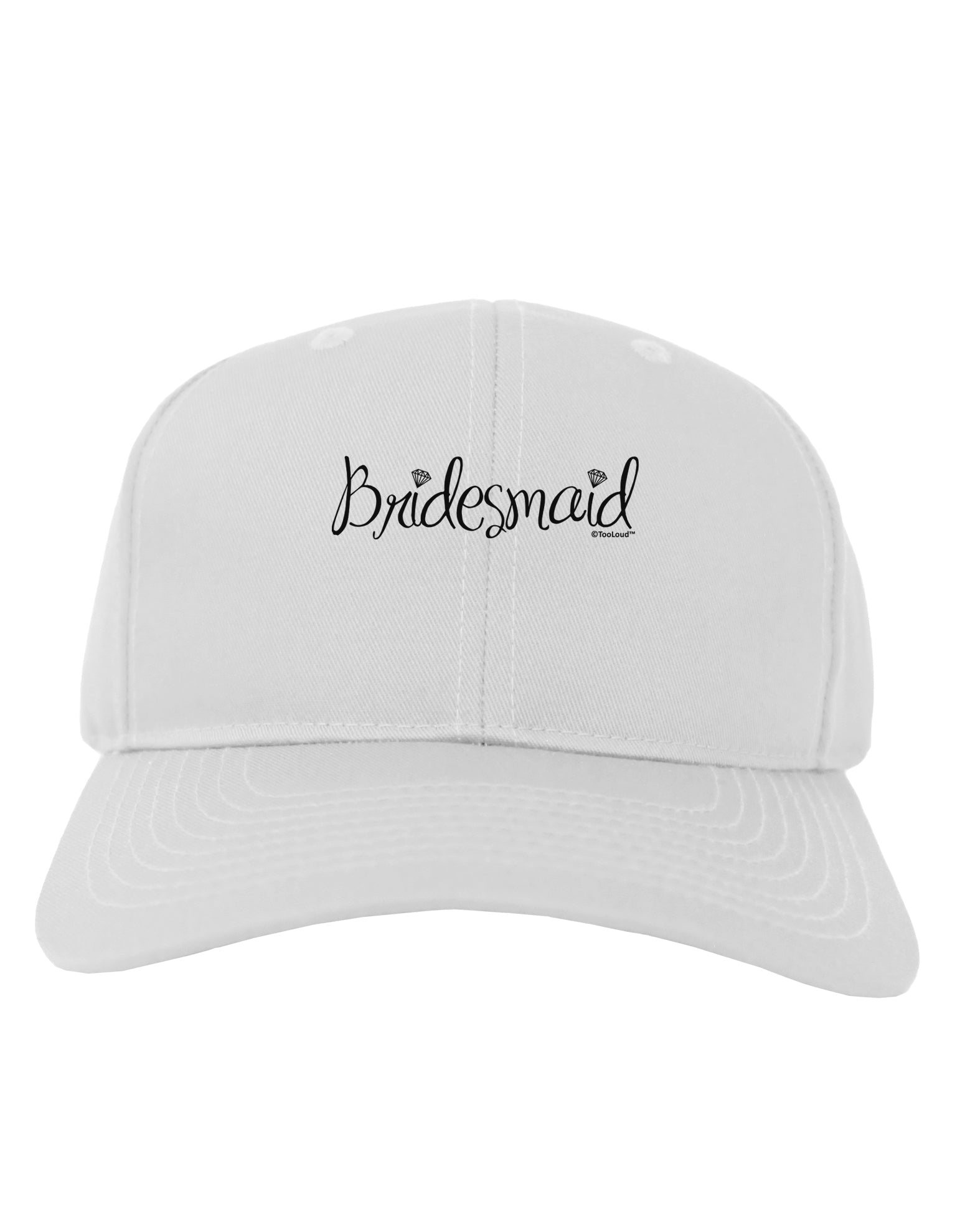 Bridesmaid Design - Diamonds Adult Baseball Cap Hat-Baseball Cap-TooLoud-White-One Size-Davson Sales