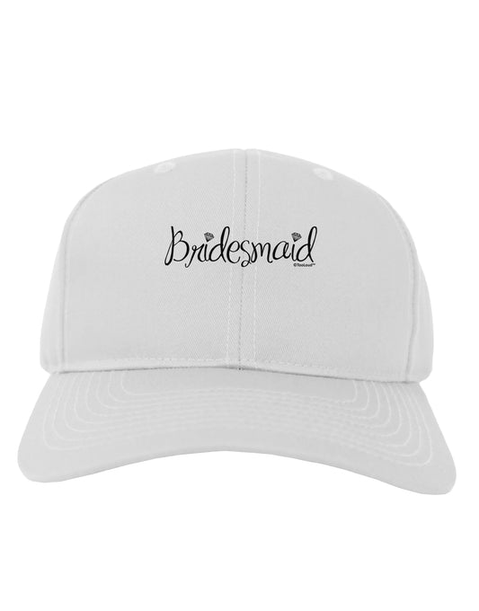 Bridesmaid Design - Diamonds Adult Baseball Cap Hat-Baseball Cap-TooLoud-White-One Size-Davson Sales