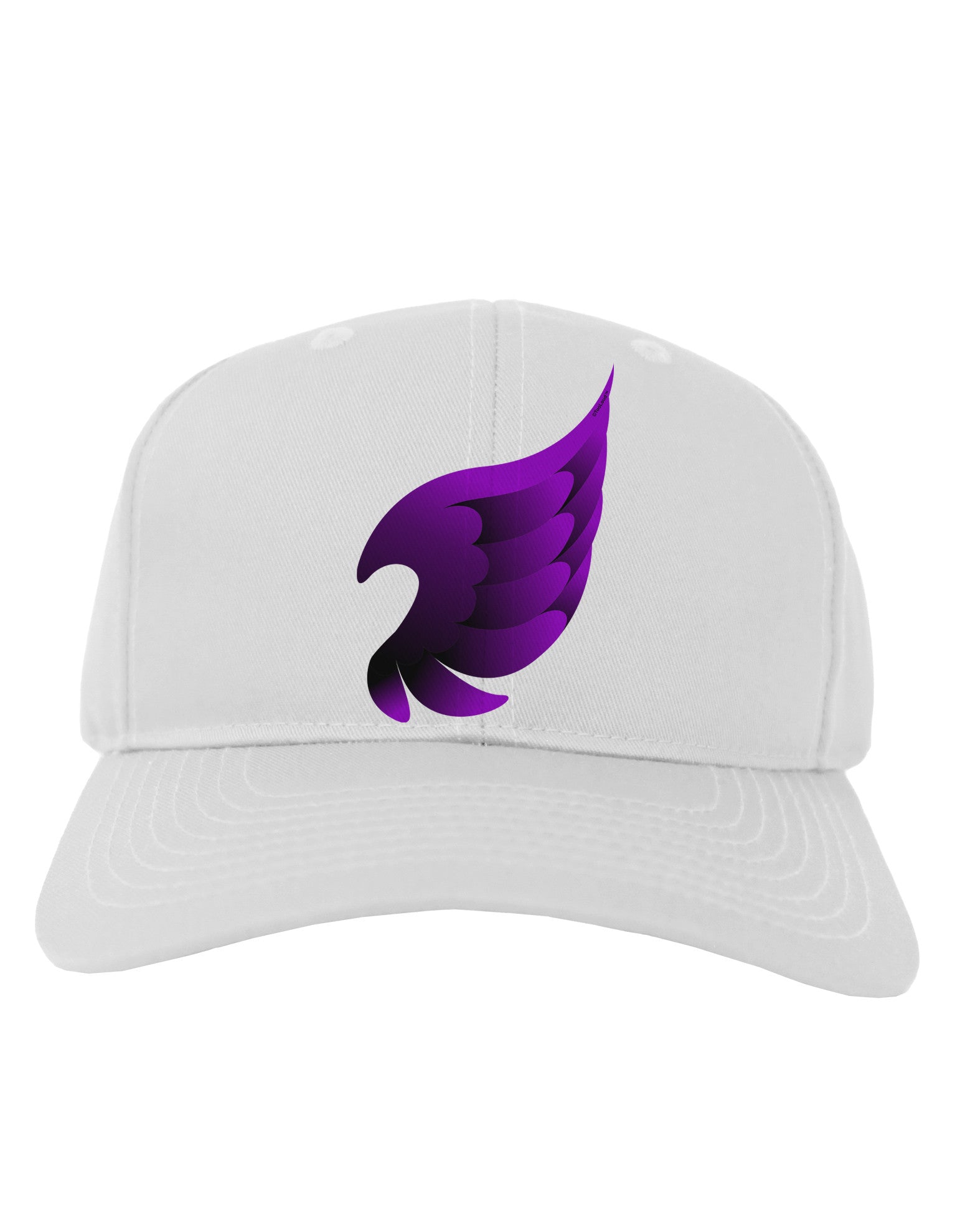 Cute Single Dark Angel Wing Black and Purple Adult Baseball Cap Hat-Baseball Cap-TooLoud-White-One Size-Davson Sales
