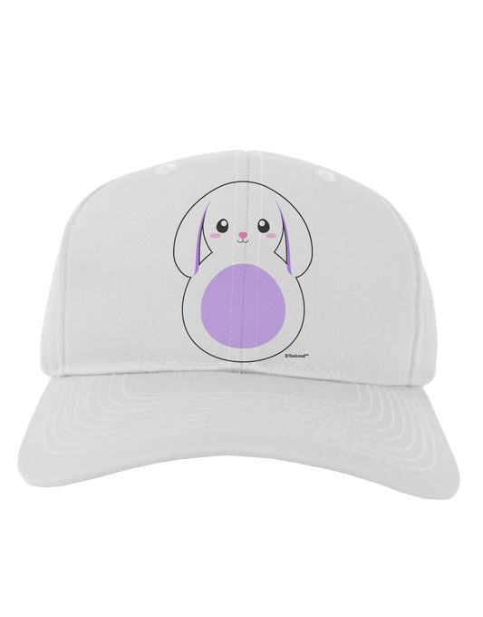 Cute Bunny with Floppy Ears - Purple Adult Baseball Cap Hat by TooLoud-Baseball Cap-TooLoud-White-One Size-Davson Sales