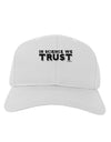 In Science We Trust Text Adult Baseball Cap Hat-Baseball Cap-TooLoud-White-One Size-Davson Sales