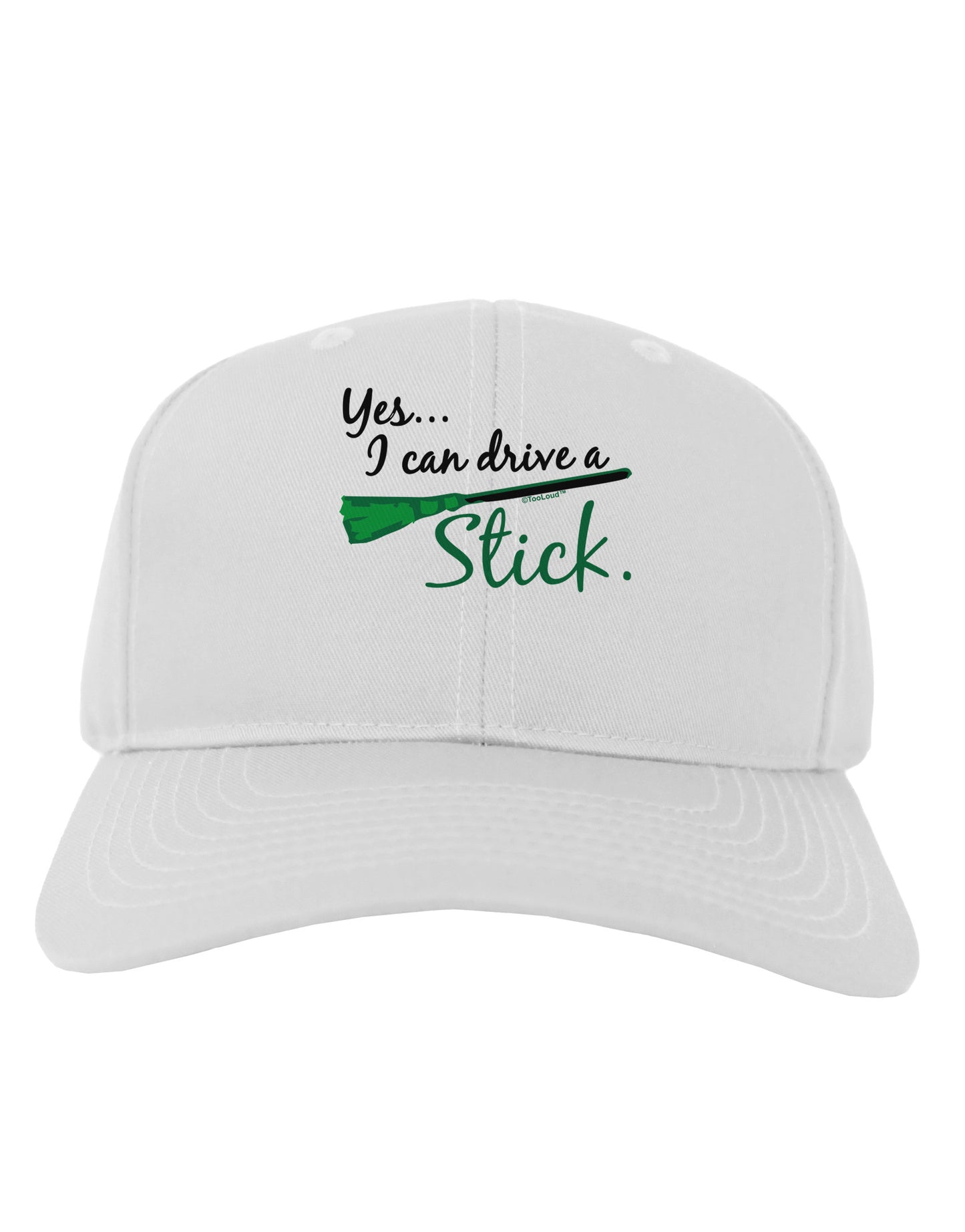Drive Stick Green Adult Baseball Cap Hat-Baseball Cap-TooLoud-White-One Size-Davson Sales