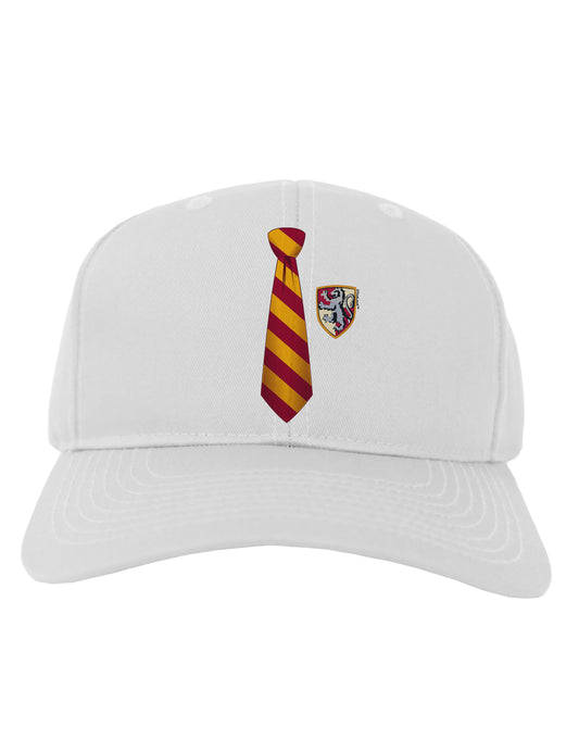 Wizard Tie Red and Yellow Adult Baseball Cap Hat-Baseball Cap-TooLoud-White-One Size-Davson Sales