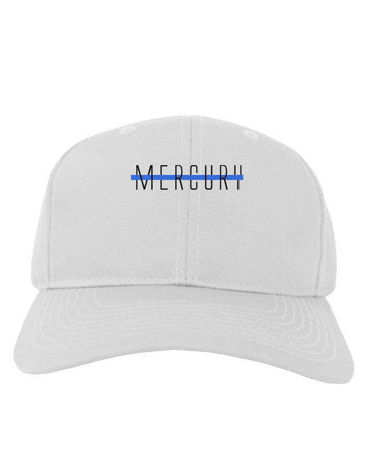 Planet Mercury Text Only Adult Baseball Cap Hat-Baseball Cap-TooLoud-White-One Size-Davson Sales