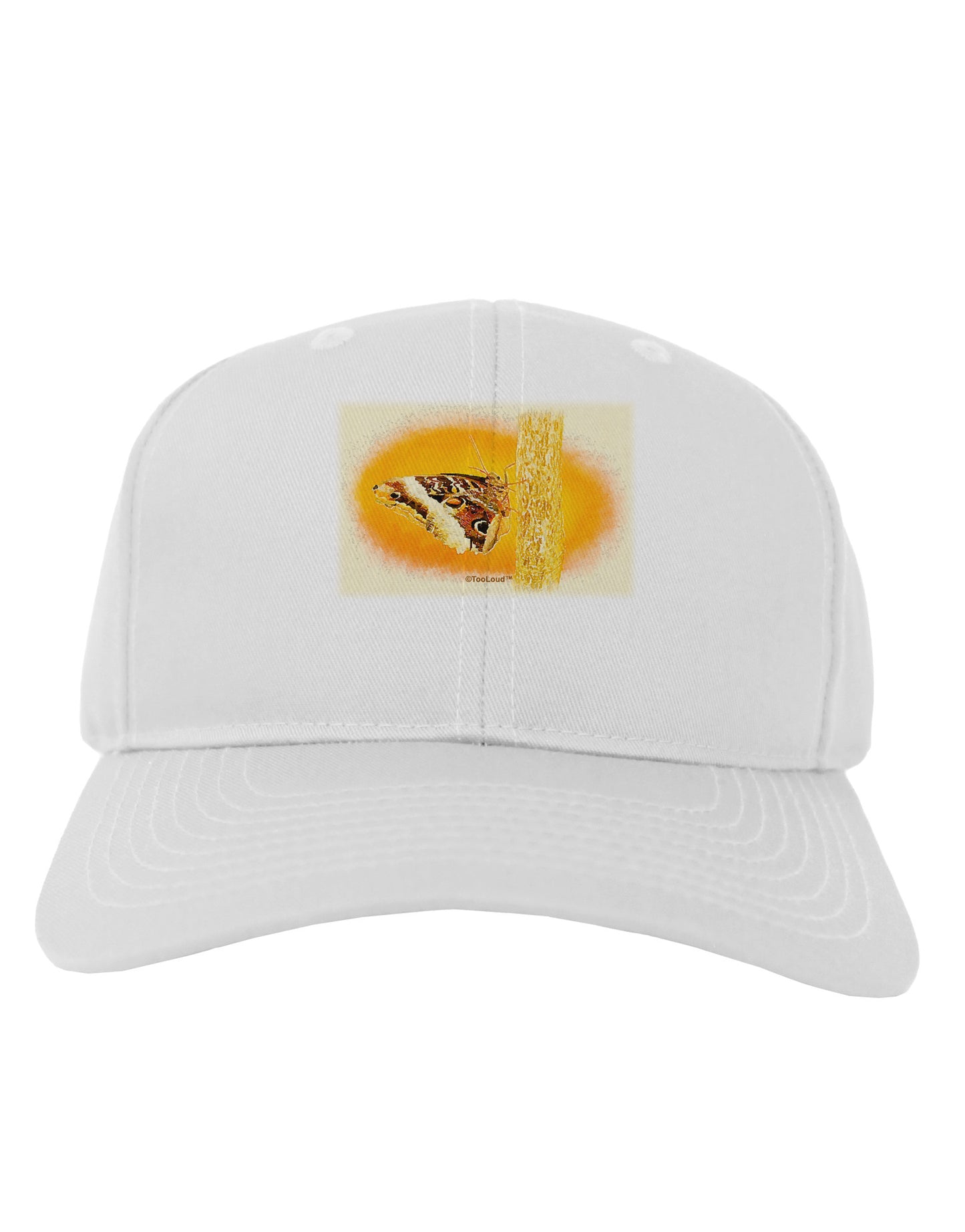 Watercolor Owl Moth Adult Baseball Cap Hat-Baseball Cap-TooLoud-White-One Size-Davson Sales