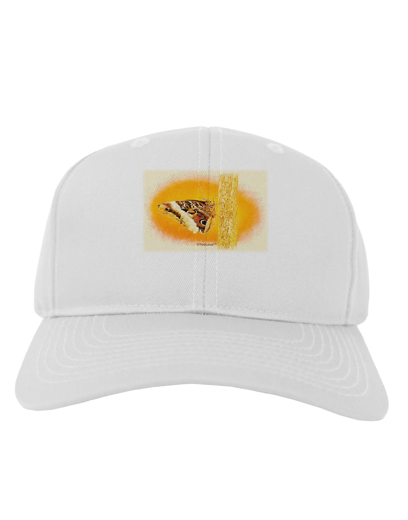 Watercolor Owl Moth Adult Baseball Cap Hat-Baseball Cap-TooLoud-White-One Size-Davson Sales