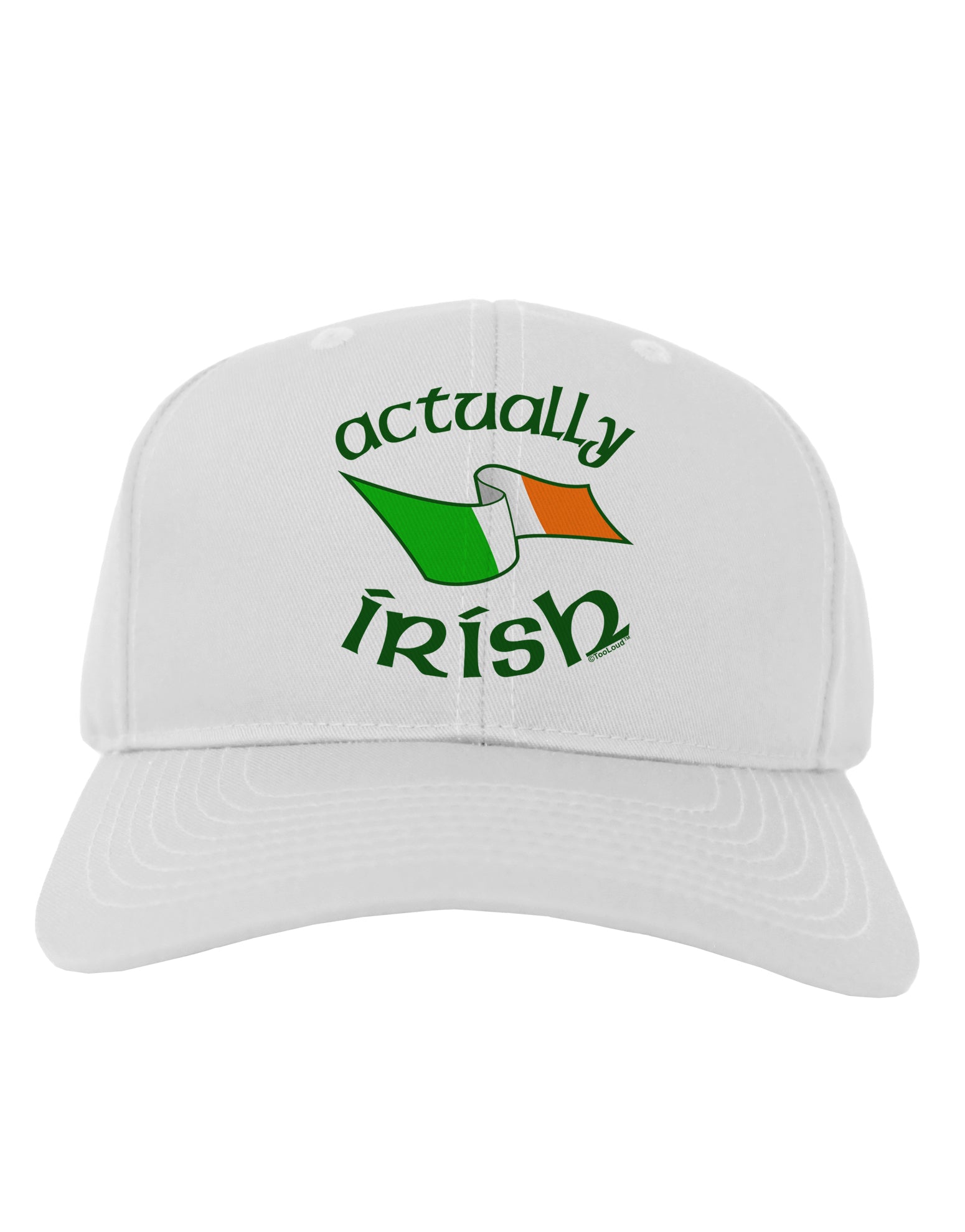Actually Irish Adult Baseball Cap Hat-Baseball Cap-TooLoud-White-One Size-Davson Sales