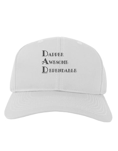 DAD - Acronym Adult Baseball Cap Hat by TooLoud-Baseball Cap-TooLoud-White-One Size-Davson Sales