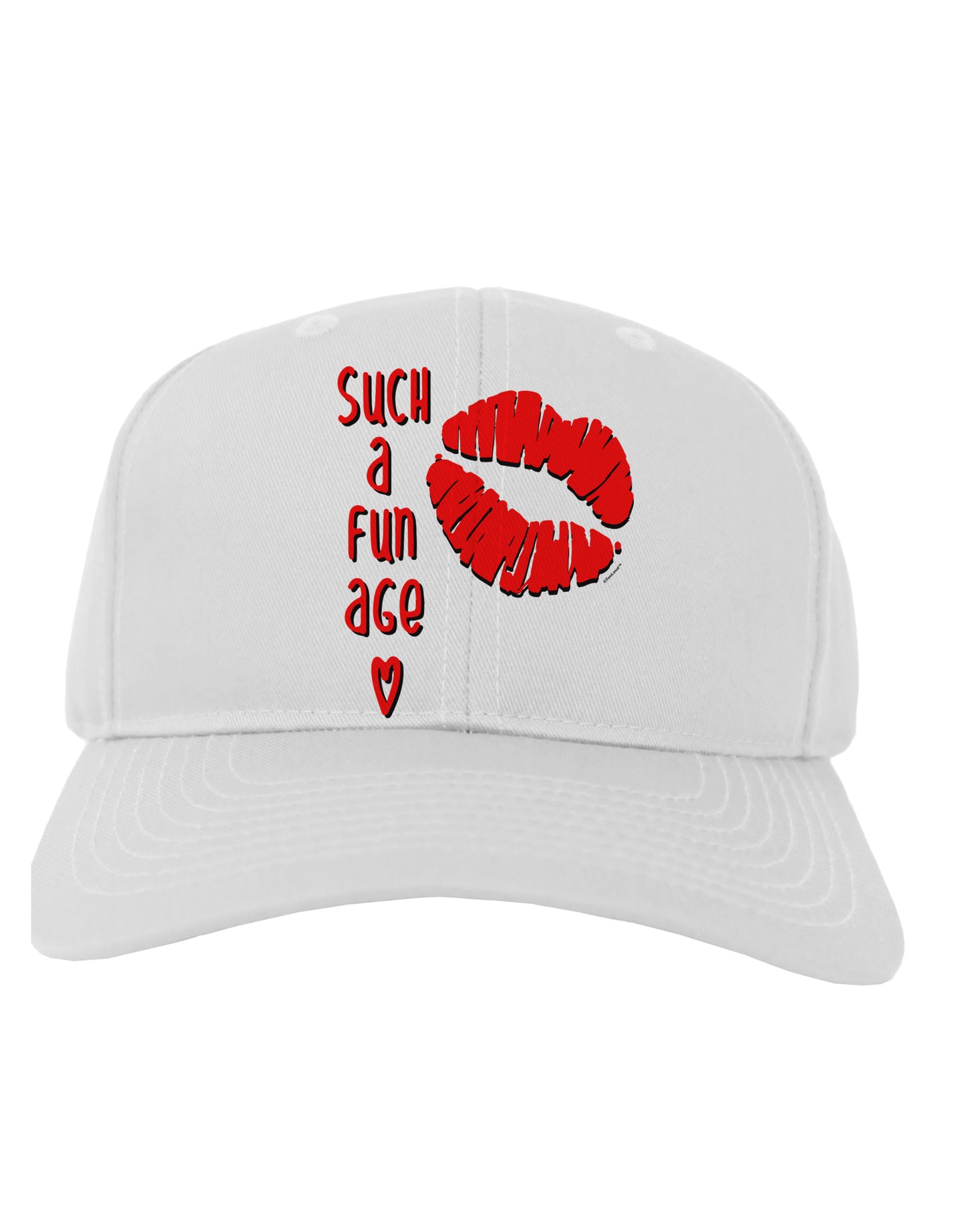 Such a Fun Age Kiss Lips Adult Baseball Cap Hat-Baseball Cap-TooLoud-White-One-Size-Fits-Most-Davson Sales