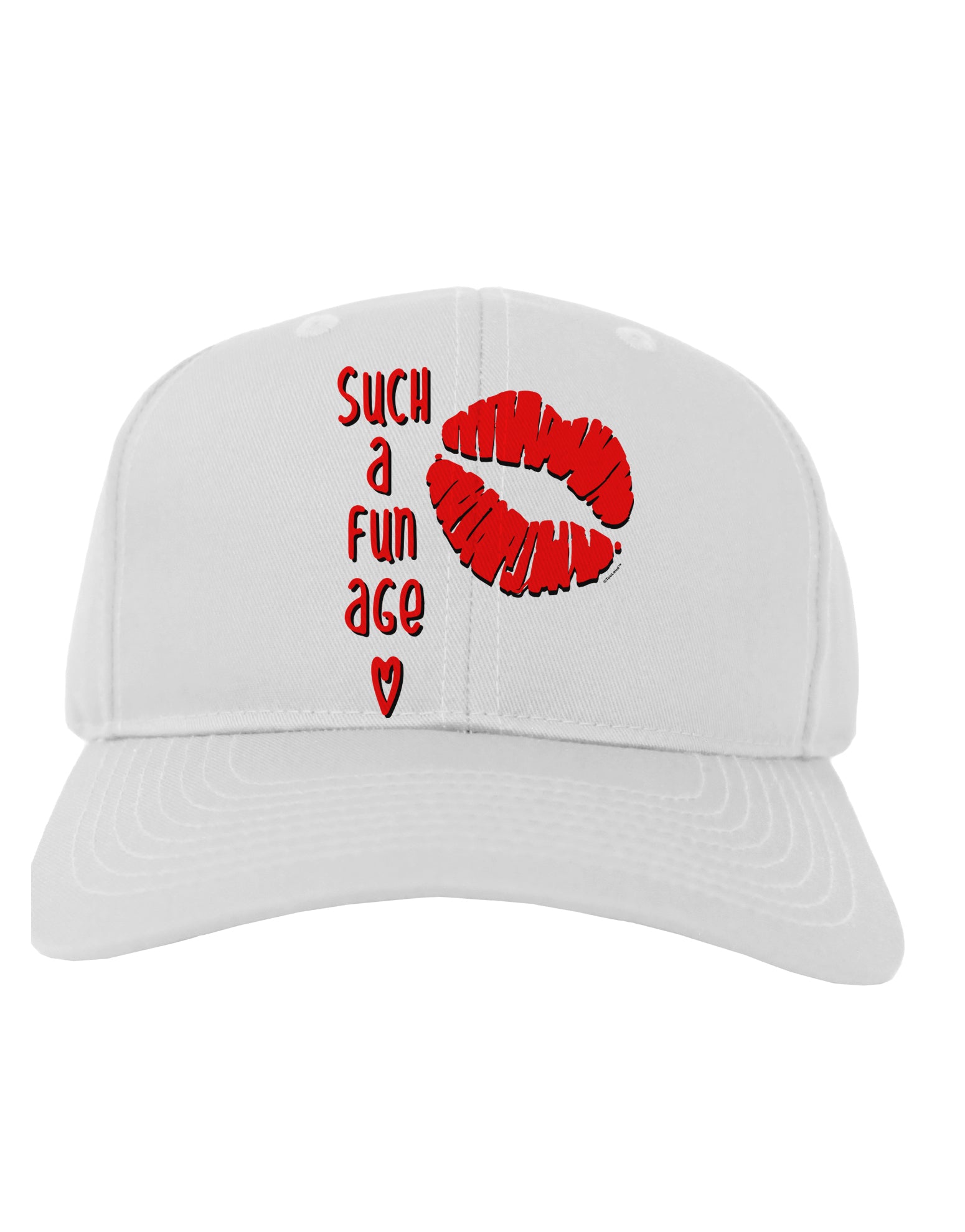 Such a Fun Age Kiss Lips Adult Baseball Cap Hat-Baseball Cap-TooLoud-White-One-Size-Fits-Most-Davson Sales