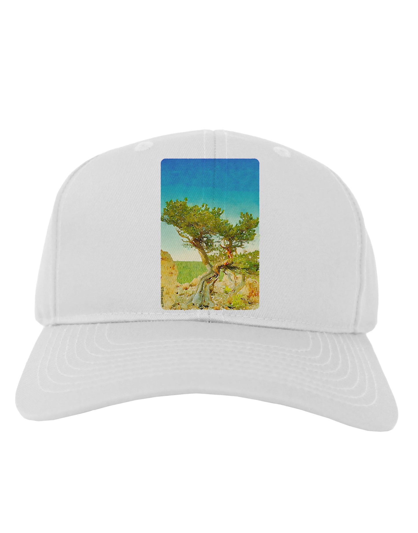 Colorado Tree Watercolor Adult Baseball Cap Hat-Baseball Cap-TooLoud-White-One Size-Davson Sales