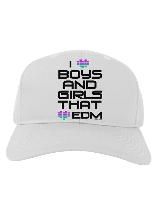 I Heart Boys and Girls That Heart EDM Adult Baseball Cap Hat-Baseball Cap-TooLoud-White-One Size-Davson Sales