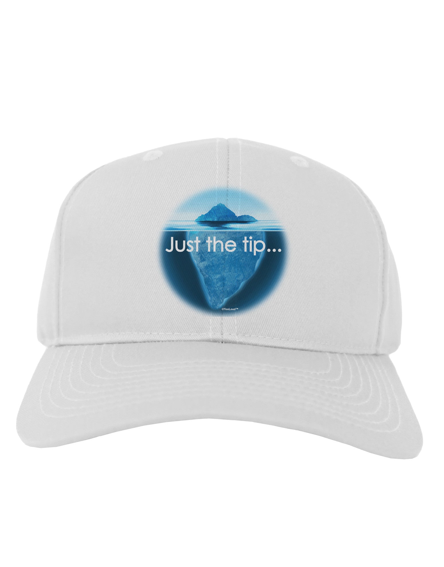 Iceberg Just the Tip Adult Baseball Cap Hat-Baseball Cap-TooLoud-White-One Size-Davson Sales