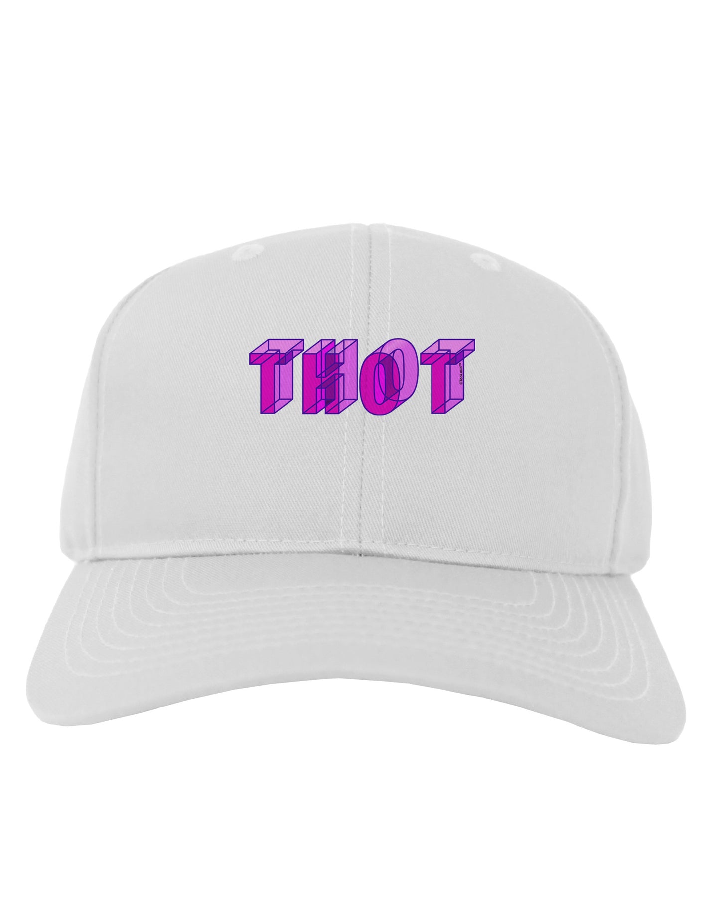 THOT Artistic Text Adult Baseball Cap Hat-Baseball Cap-TooLoud-White-One Size-Davson Sales