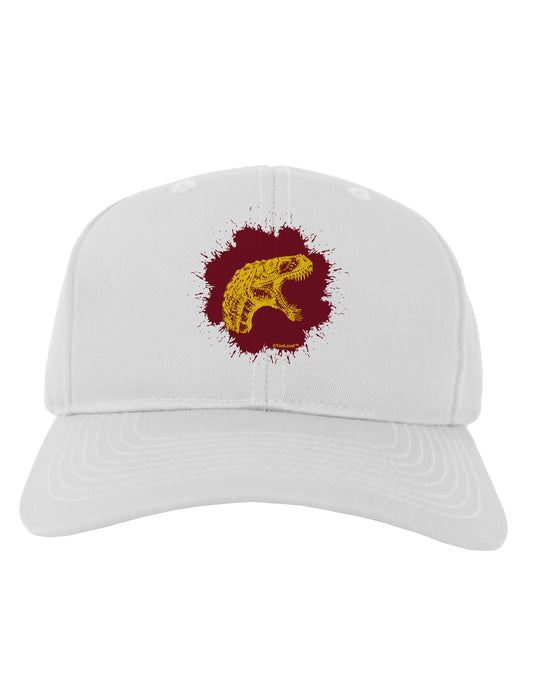 Jurassic Dinosaur Face Blood Splatter Adult Baseball Cap Hat by TooLoud-Baseball Cap-TooLoud-White-One Size-Davson Sales