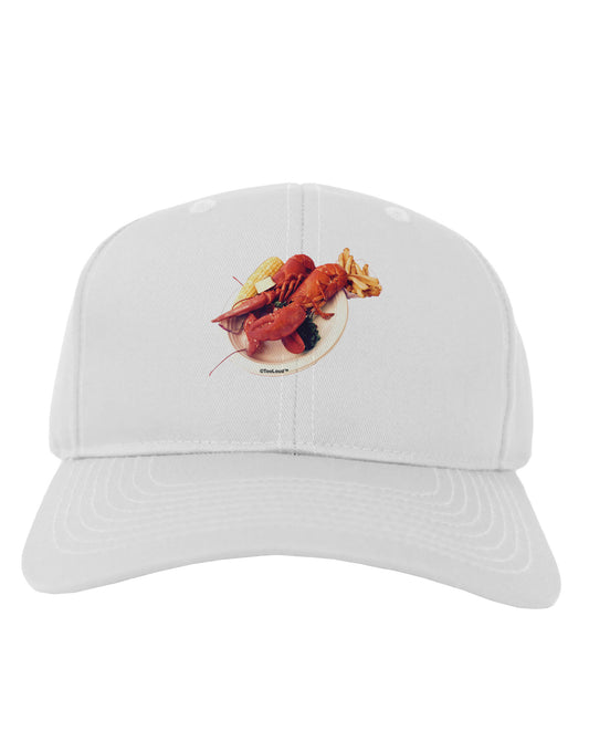 Lobster Plate Adult Baseball Cap Hat-Baseball Cap-TooLoud-White-One Size-Davson Sales