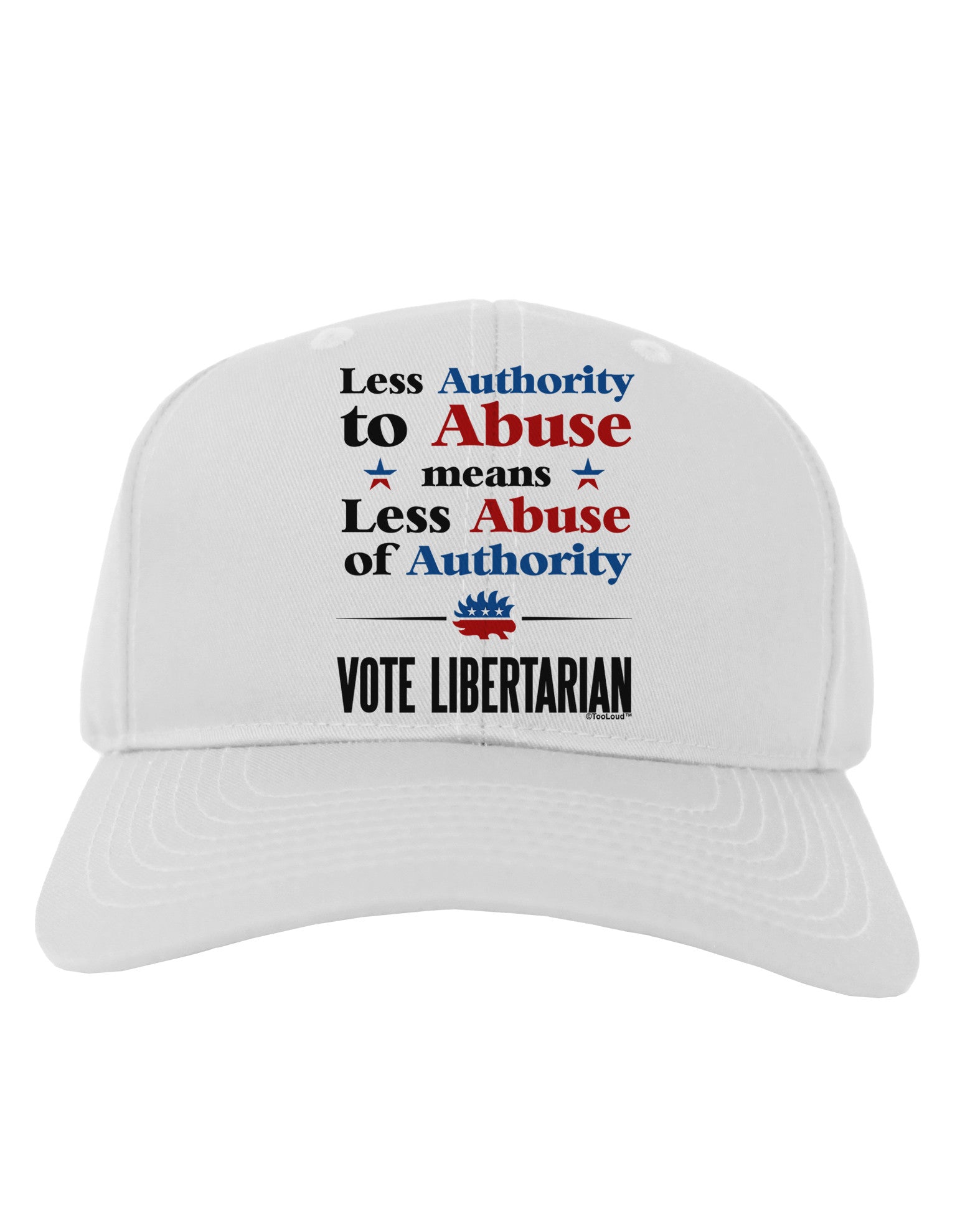 Libertarian Against Authority Abuse Adult Baseball Cap Hat-Baseball Cap-TooLoud-White-One Size-Davson Sales