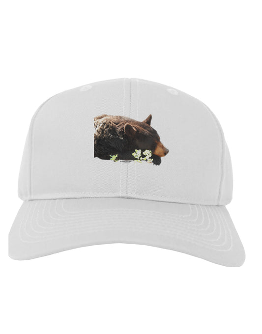 Laying Black Bear Cutout Adult Baseball Cap Hat-Baseball Cap-TooLoud-White-One Size-Davson Sales