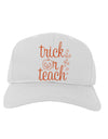Trick or Teach Adult Baseball Cap Hat-Baseball Cap-TooLoud-White-One-Size-Fits-Most-Davson Sales