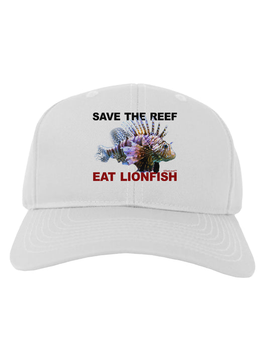 Save the Reef - Eat Lionfish Adult Baseball Cap Hat-Baseball Cap-TooLoud-White-One Size-Davson Sales