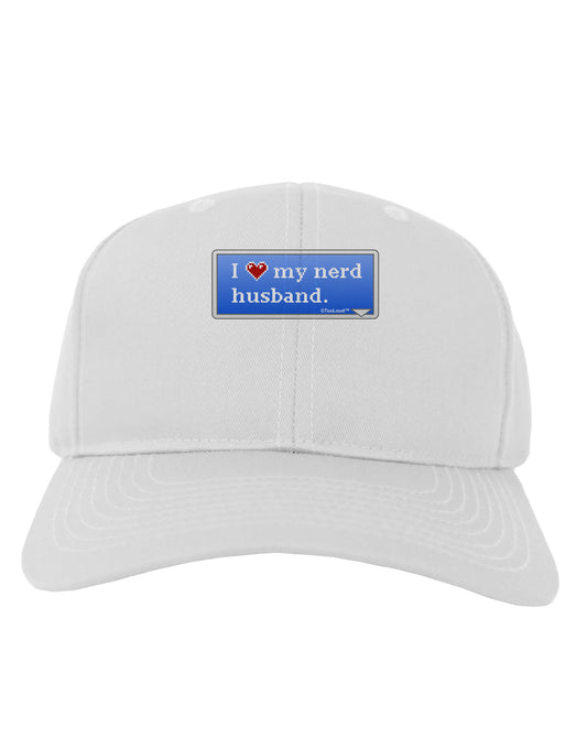 I Heart My Nerd Husband - Retro Adult Baseball Cap Hat by TooLoud-Baseball Cap-TooLoud-White-One Size-Davson Sales