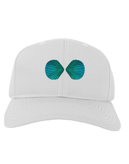 Mermaid Shell Bra Blue Adult Baseball Cap Hat by TooLoud-Baseball Cap-TooLoud-White-One Size-Davson Sales