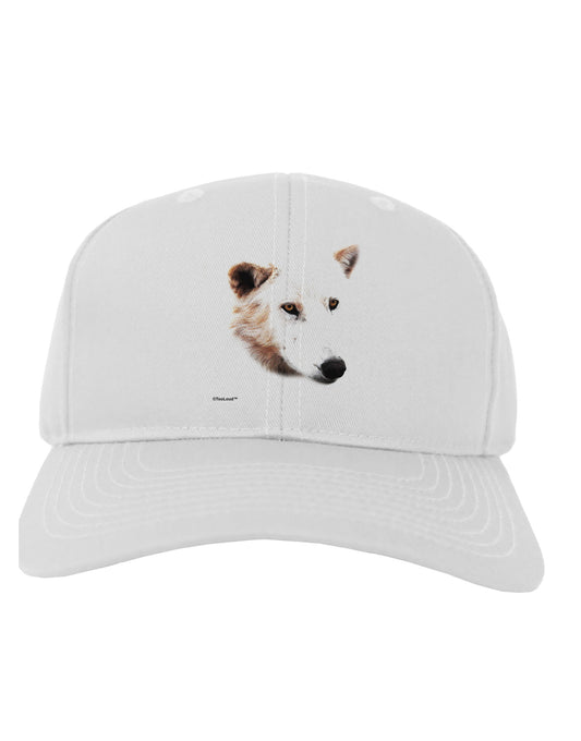 White Wolf Head Cutout Adult Baseball Cap Hat-Baseball Cap-TooLoud-White-One Size-Davson Sales