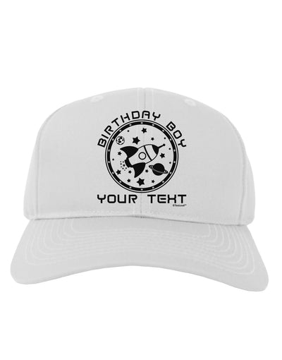 Personalized Birthday Boy Space with Customizable Name Adult Baseball Cap Hat-Baseball Cap-TooLoud-White-One Size-Davson Sales