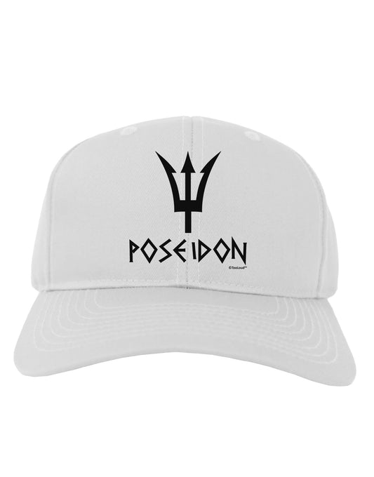 Trident of Poseidon with Text - Greek Mythology Adult Baseball Cap Hat by TooLoud-Baseball Cap-TooLoud-White-One Size-Davson Sales