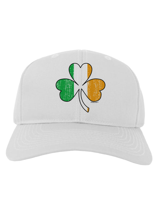Irish Flag - Shamrock Distressed Adult Baseball Cap Hat by TooLoud-Baseball Cap-TooLoud-White-One Size-Davson Sales